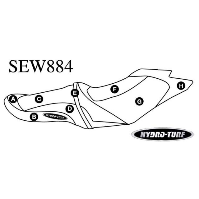 Hydro Turf GTS 130 / GTI 130 (11-16) / Wake 155 (12-16) Seat Cover