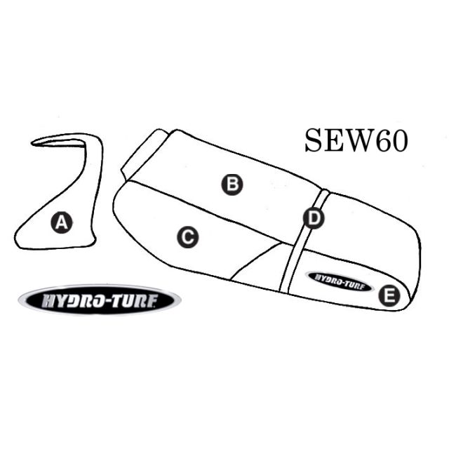 Hydro Turf Kawasaki ZXi (95-97) Seat Cover + Cowling Seat Cover