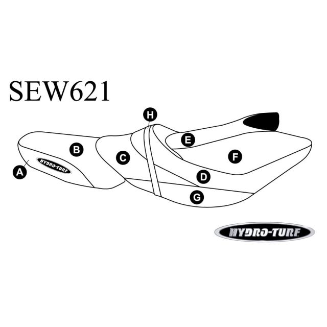 Hydro Turf Kawasaki Ultra 310 R & 310 X SE (14-16) Seat Cover