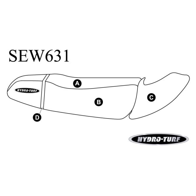 Hydro Turf Kawasaki 1100 STX (97) / 900 STX (99-00) / 900 STS (01-02) Seat + Cowling