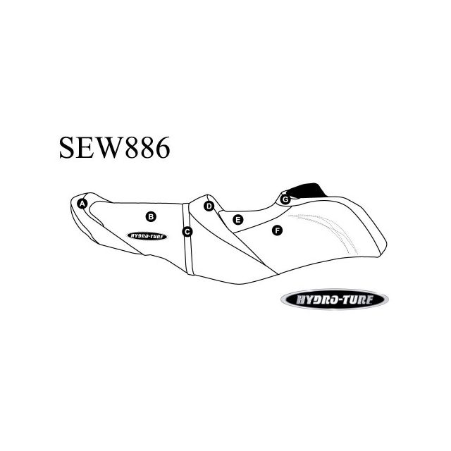 Sea-Doo RXT-X 300, RXT-X aS 260, RXT 260, Wake Pro 215 (16-17) Hydro Turf Seat Cover