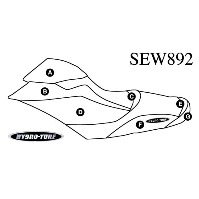 Sea Doo RXP-X 260 (12-15) / RXP-X 300 (16-20) / GTR-X 230 (17-19) Hydro Turf Seat Cover